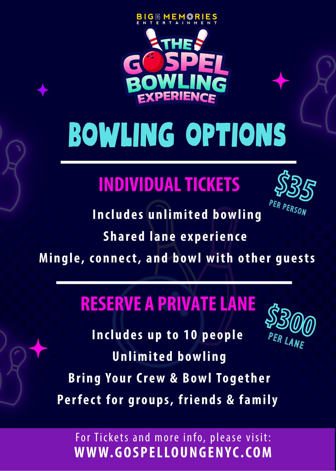 Gospel Bowling Experience July 11, 2026 — Page 2