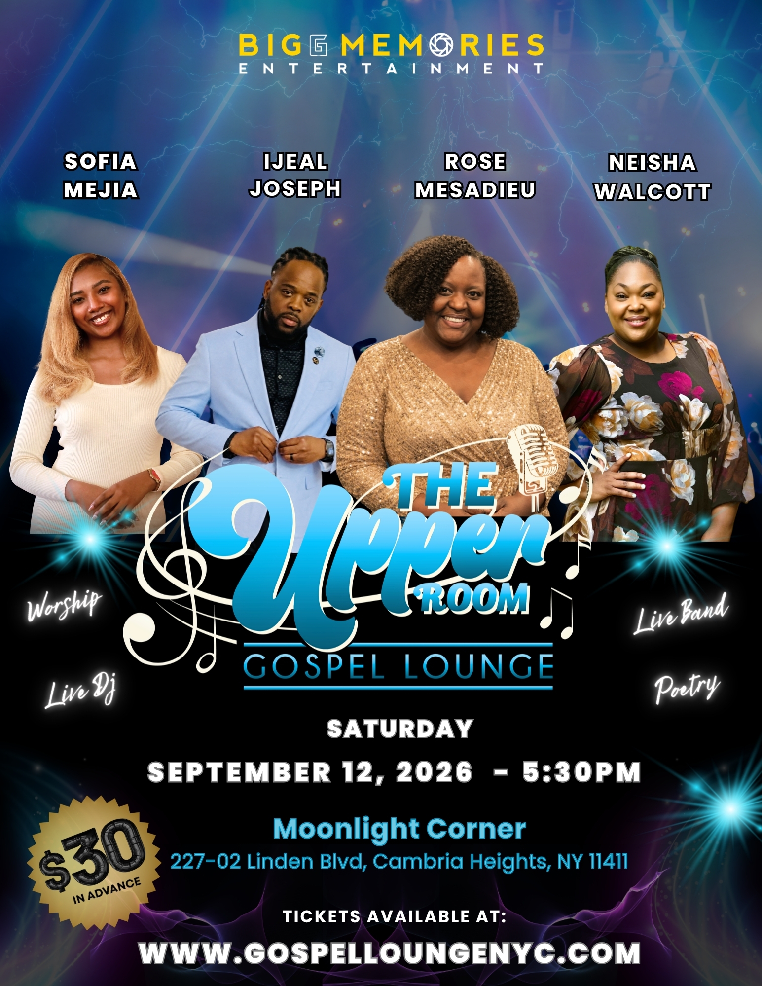 Upper Room Gospel Lounge September 12, 2026